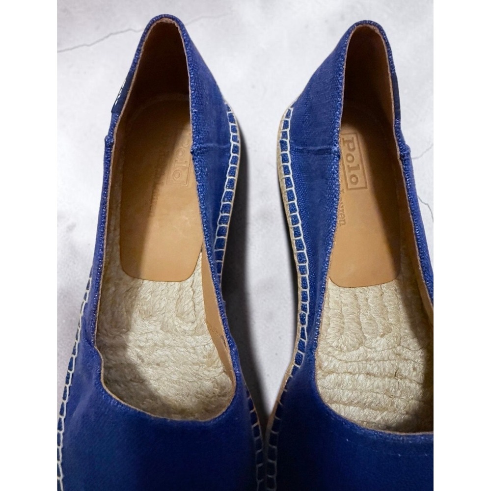 Polo Ralph Lauren Cevio Canvas Leather Espadrille 13 True Rope Slip On Loafer - Picture 4 of 10